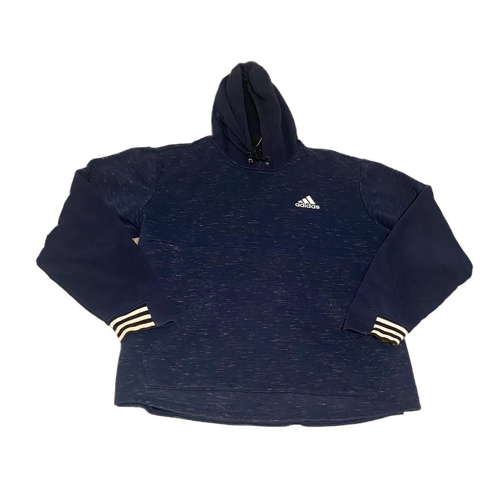 Adidas Men's Navy Blue/White Hoodie